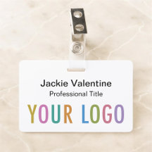 Op maat gemaakt hard plastic naam badge clip lanya