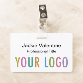 Op maat gemaakt hard plastic naam badge clip lanya