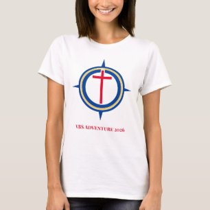 Op maat gemaakt Heilige Kompas Christelijk Kruis V T-shirt