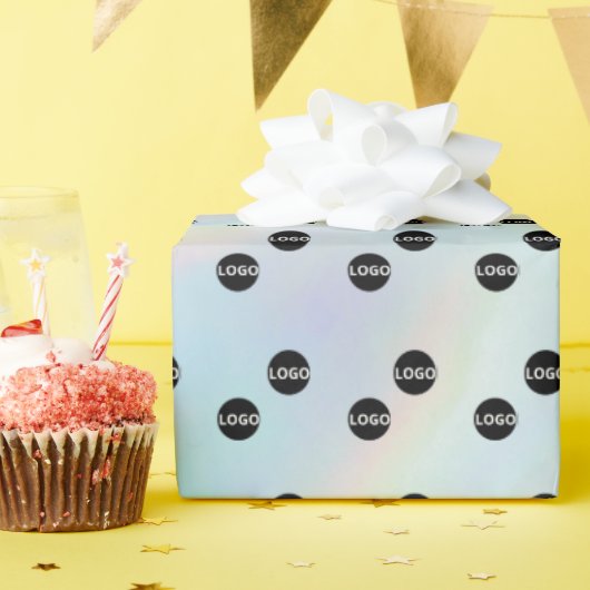 Op maat gemaakt holografisch logo cadeaupapier (Verjaardagsfeest)