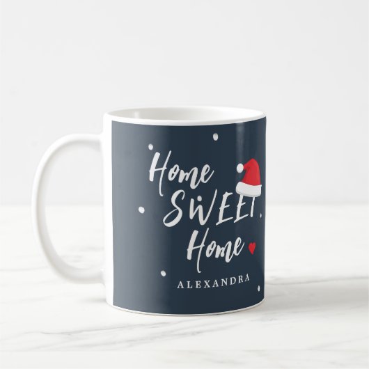 Op maat gemaakt home gezoet home script Kerstmis Koffiemok (Links)