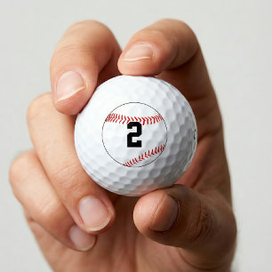 Op maat gemaakt honkbalshirt met nummer/letter spo golfballen