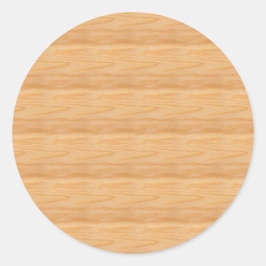Op maat gemaakt hout elegant blanco sjabloon klass ronde sticker (Voorkant)