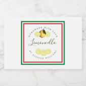 Op maat gemaakt huisgemaakt Limoncello Italiaanse  Likeurfles Etiket (Enkel label)