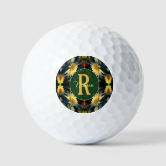 Op maat gemaakt initiaal naam madeliefje bloem kun golfballen