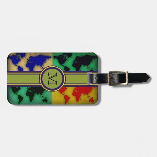 op maat gemaakt initiaal voor reizen bagagelabel (Voorkant horizontaal)