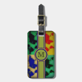 op maat gemaakt initiaal voor reizen bagagelabel