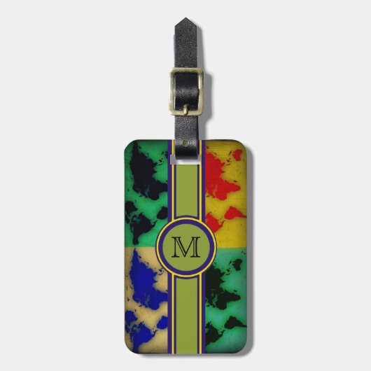 op maat gemaakt initiaal voor reizen bagagelabel (Voorkant verticaal)