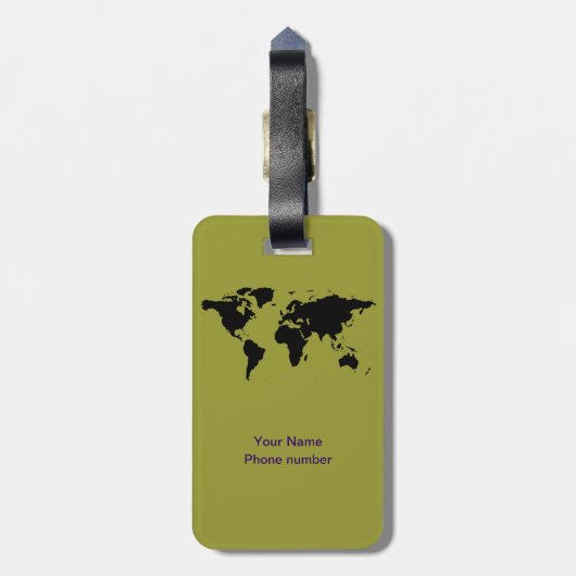 op maat gemaakt initiaal voor reizen bagagelabel (Achterkant verticaal)