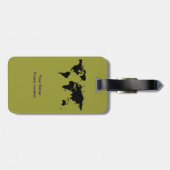 op maat gemaakt initiaal voor reizen bagagelabel (Achterkant horizontaal)