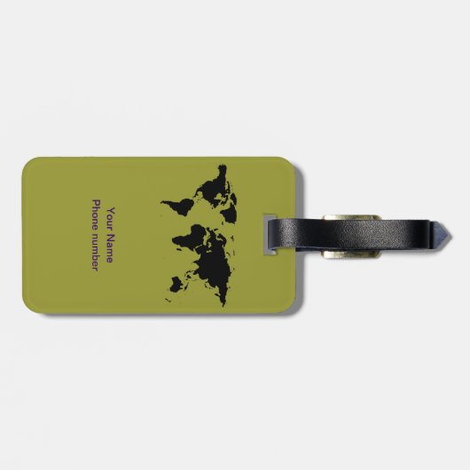 op maat gemaakt initiaal voor reizen bagagelabel (Achterkant horizontaal)