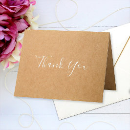 Op maat gemaakt kaartje met gevouwen bedankje bedankkaart
