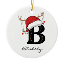 Op maat gemaakt kerstbal met monogram voor het gez