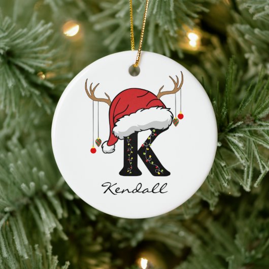 Op maat gemaakt kerstman monogram bulk ornament vo (Boom)