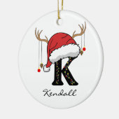 Op maat gemaakt kerstman monogram bulk ornament vo (Links)