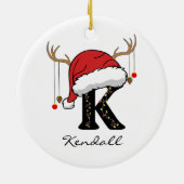 Op maat gemaakt kerstman monogram bulk ornament vo (Achterkant)