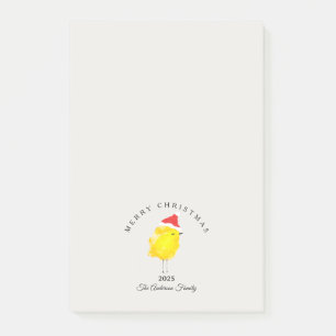 Op maat gemaakt Kerstmis gele kip kuiken kerstman Post-it® Notes