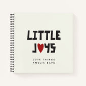 Op maat gemaakt klein geluks kinderuitspraken aand notitieboek (Voorkant)