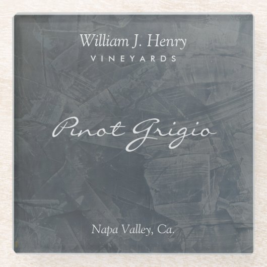 Op maat gemaakt leistenen glazen wijn onderzetter  (Voorkant)