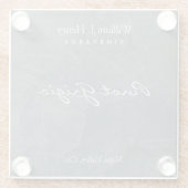 Op maat gemaakt leistenen glazen wijn onderzetter  (Achterkant)