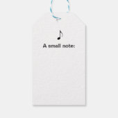 Op maat gemaakt lied vogel vioolsleutel kunst cadeaulabel (Achterkant)