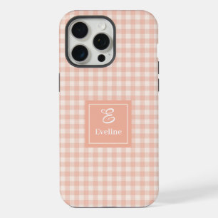 Op maat gemaakt Light Coral iPhone Hoesje Elegante 15 Pro Max Case