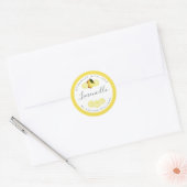 Op maat gemaakt Limoncello-etiket Felgeel Ronde Sticker (Envelop)