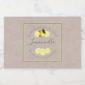 Op maat gemaakt limoncello etiket van kraftpapier (Enkel label)