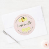 Op maat gemaakt Limoncello Roze Label (Envelop)