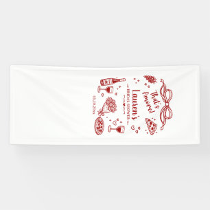 Op maat gemaakt linnen huwelijksbanner, welkom bij spandoek