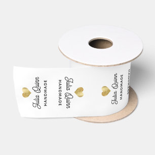 Op maat gemaakt lint voor kledinglabels met gouden