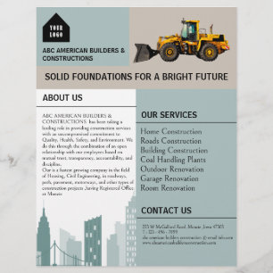 Op maat gemaakt logo bouwreclame & promotie flyer