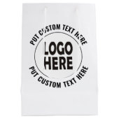 Op maat gemaakt logo en tekst zakelijk promotie medium cadeauzakje (Achterkant)