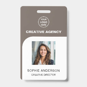 Op maat gemaakt logo foto streepjescode werknemer badge