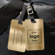 Op maat gemaakt logo gemonogrammeerd goud geborste