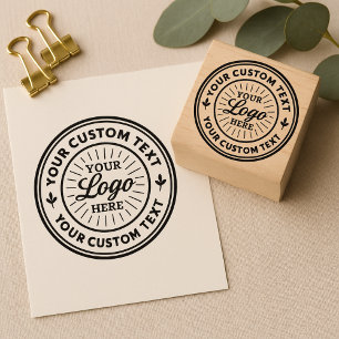 Op maat gemaakt logo gepersonaliseerde bedrijfs br rubberstempel