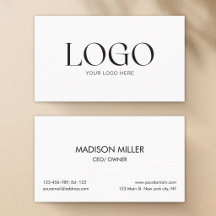 Op maat gemaakt logo modern minimalistisch wit