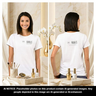 Op maat gemaakt logo nageltech werkshirt gepersona t-shirt