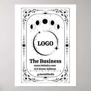 Op maat gemaakt logo Tarot Hemel Zodiac Yoga Spa D Poster