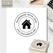 Op maat gemaakt logo tekst rubberstempel