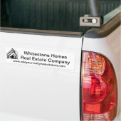 Op maat gemaakt logo van vastgoedbedrijf voor make bumpersticker (Op Truck)