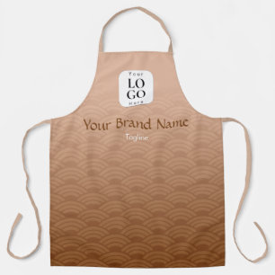Op maat gemaakt logo warm bruin Japanse golf schor Schort