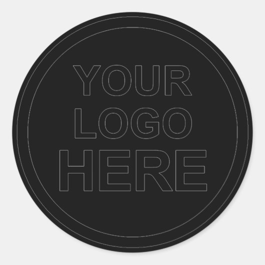 Op maat gemaakt logo zakelijke klassieke ronde sti ronde sticker (Voorkant)