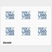 Op maat gemaakt logo zakelijke verpakkingen merk g vierkante sticker (Vel)