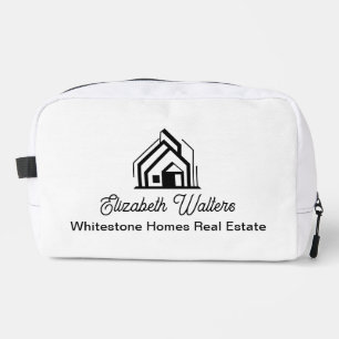 Op maat gemaakt makelaar logo voor vastgoedbedrijf toilettasje