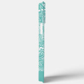 Op maat gemaakt Mandala-kunstpatroon op licht teal Case-Mate iPhone Case (Achterkant / Rechts)