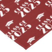 Op maat gemaakt maroon en wit afstudeerjaar  tafelkleed (Gekanteld)