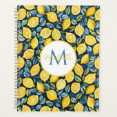 Op maat gemaakt Mediterraan citroenpatroon planner (Voorkant)