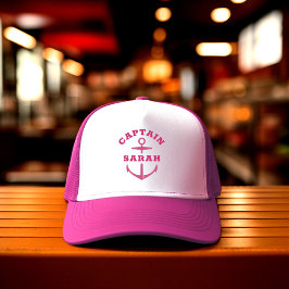 Op maat gemaakt meisjeskapitein boot nautisch anke trucker pet