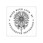 Op Maat Gemaakt met Liefde Zonnebloem Design Bloem Rubberstempel (Afrduk)